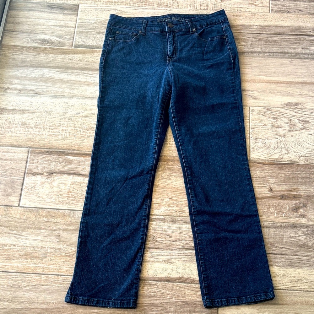 Code Bleu Dark Blue Straight Leg Jeans size 12 in great condition